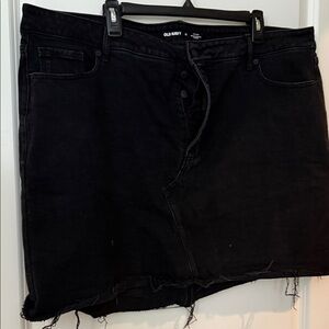 Old Navy Black Denim Skirt